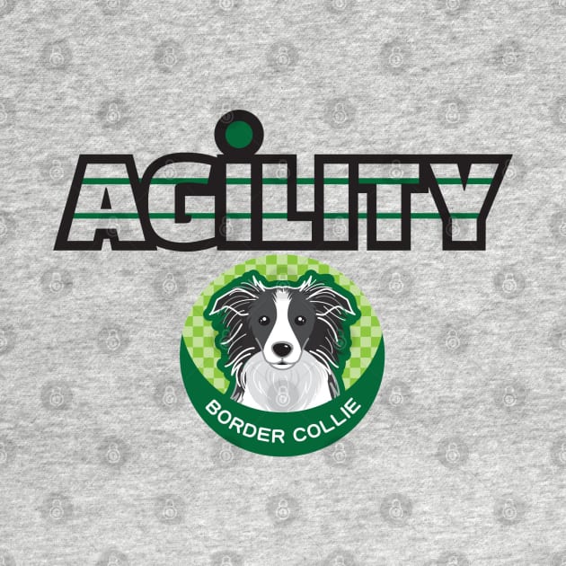 Border Collie Dog Breed Agility Show Graphic Logo by SistersRock